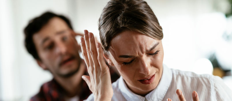 Husband and wife arguing