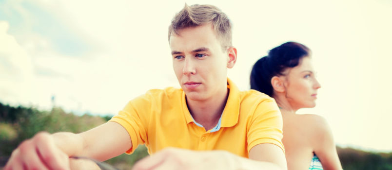 Couple showing relationship concept