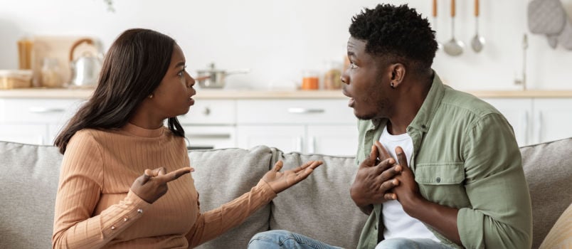 Young couple having an argument