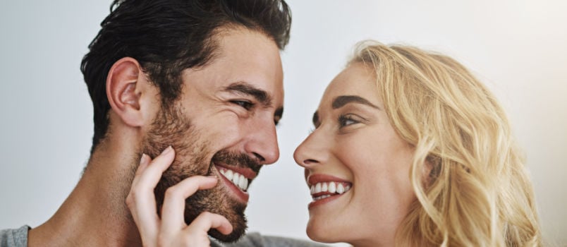 Couple showing love affection