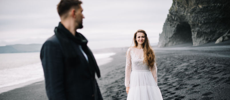 Man looking at bride