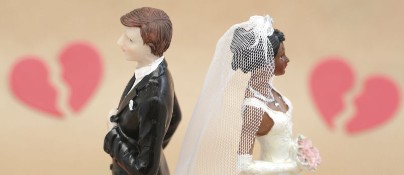 Divorced couple broken heart