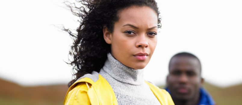 Young couple country side