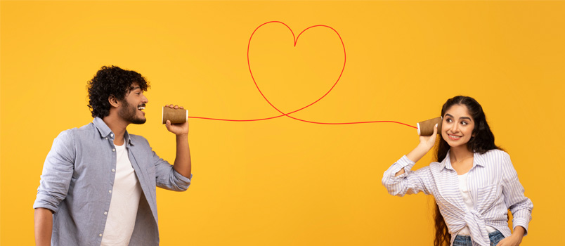 Man expressing love to woman