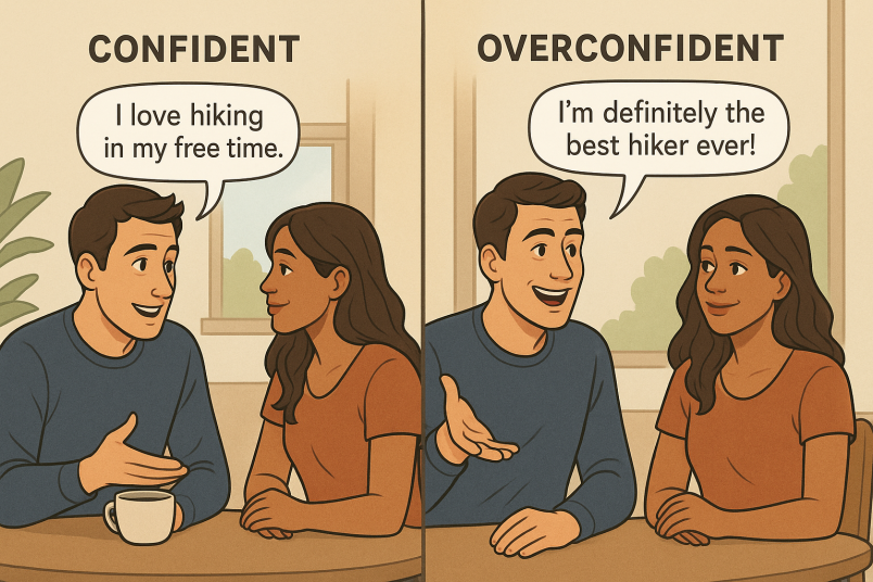 Be confident but not overconfident
