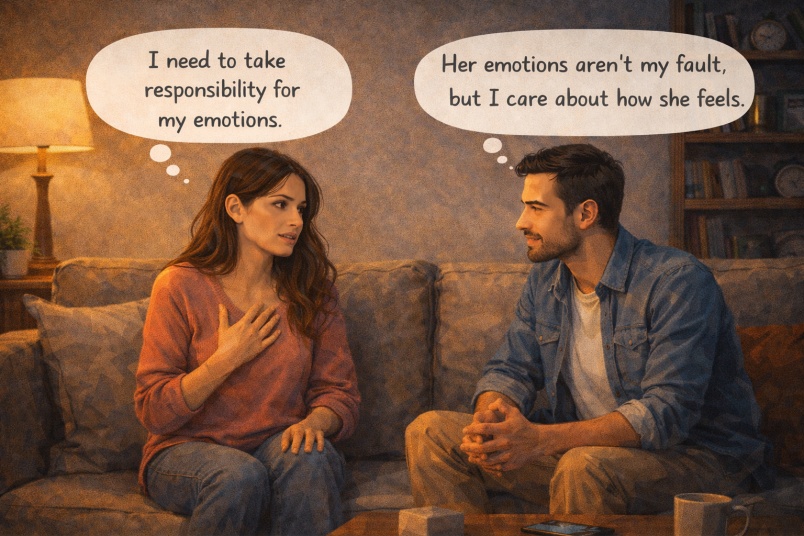 Couple emotional and healthy conversations