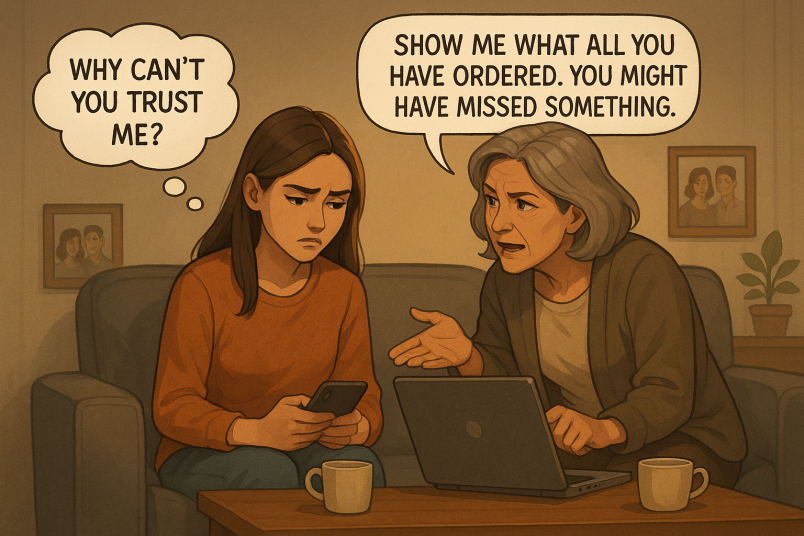 Mother not trusting her daughter