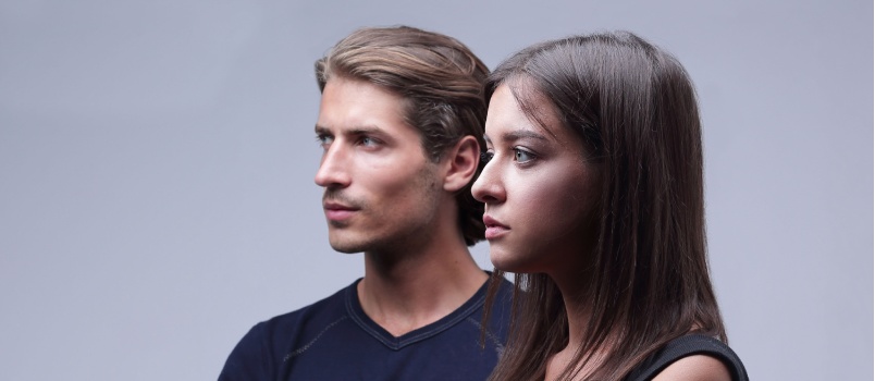 Closeup of young couple