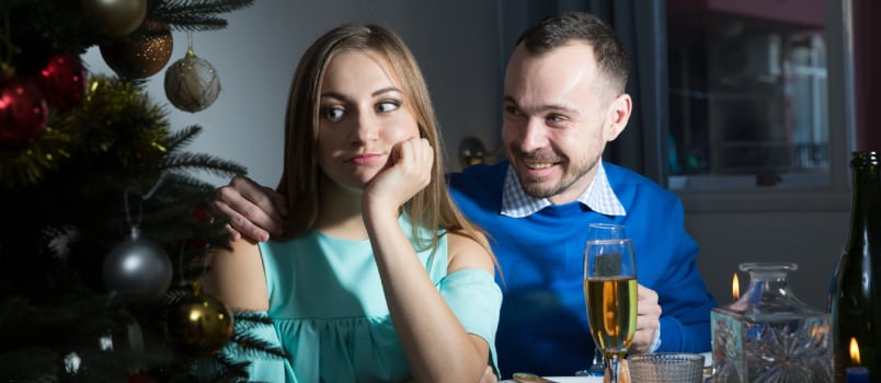 Man apologizing to his wife