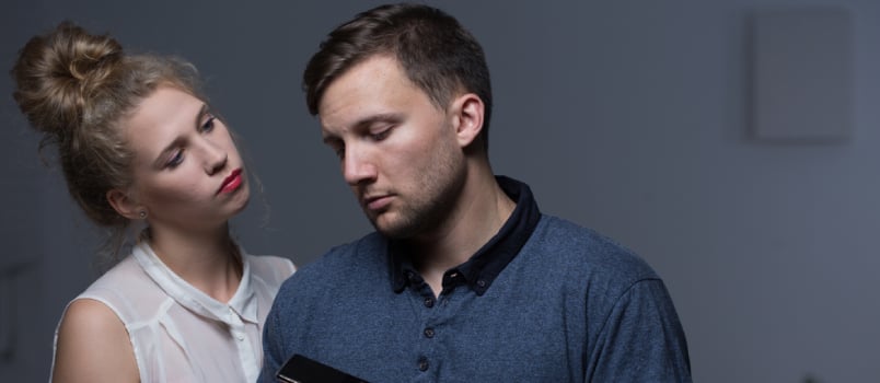 Women overpowering man controlling