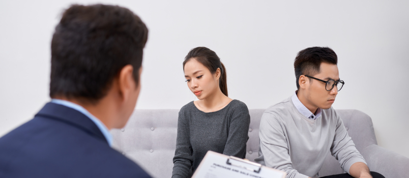 Couple having counselling session