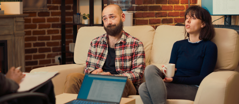 Couple having counselling session