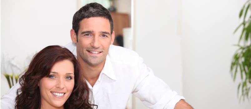 Couple in their living room