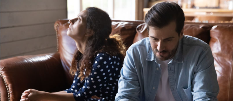 Married couple going through relationship problem