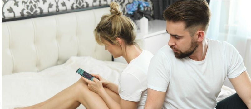 Couple having problems in relationship