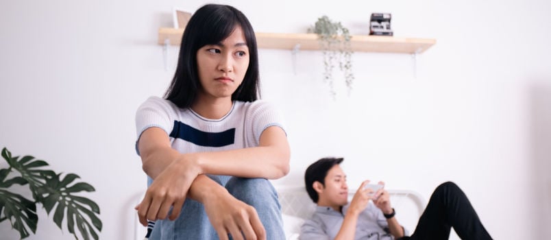 Couple having problems in their relationship