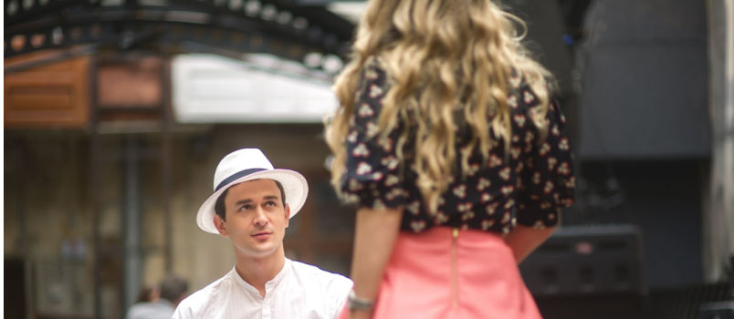 Man looking at his girl