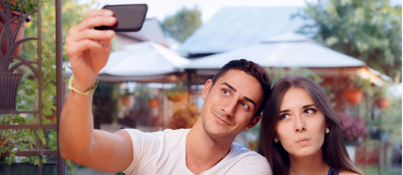 Couple taking selfie