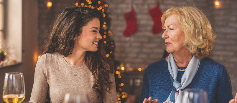 Women Gather for Holiday Dinner at Home