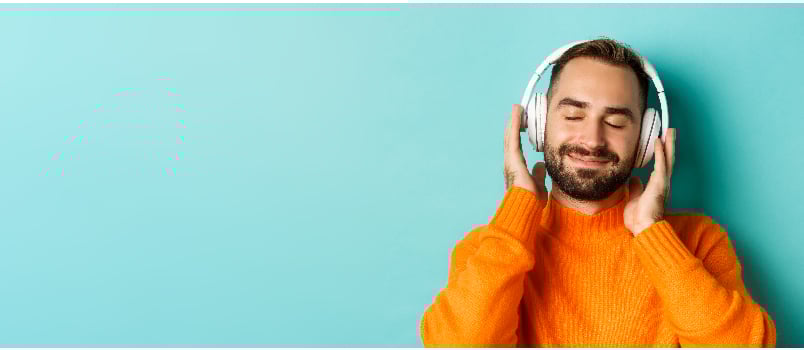 Man listening to music
