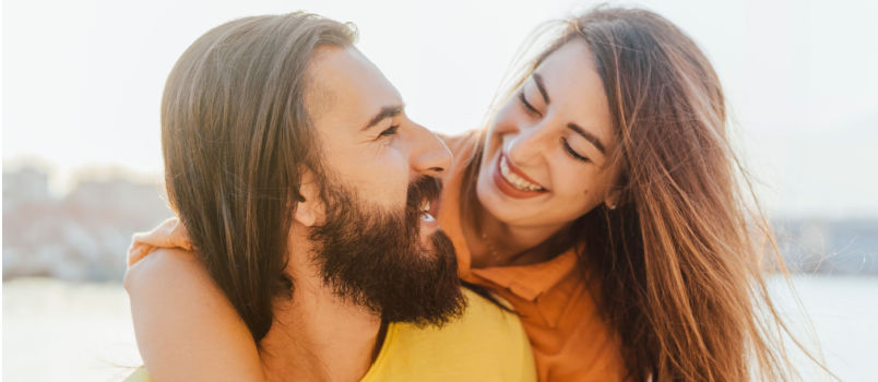 Happy joyous couple