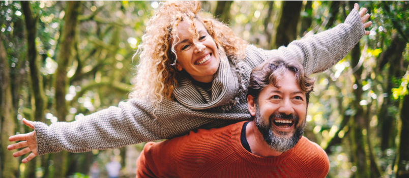 Happy couple having fun