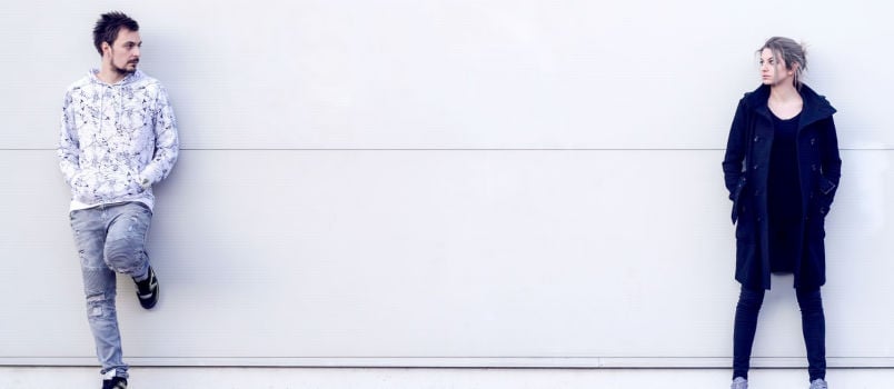 Young couple looking at each other