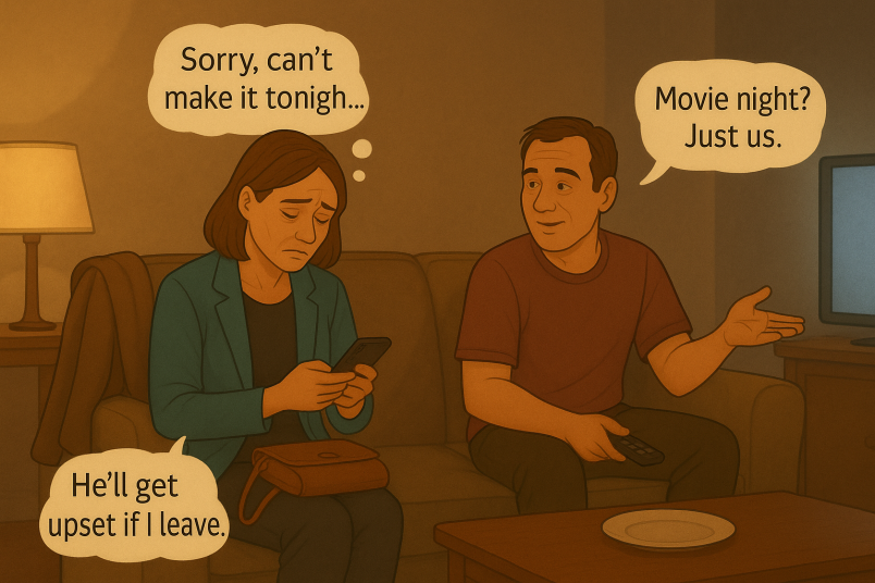 Couple watching tv