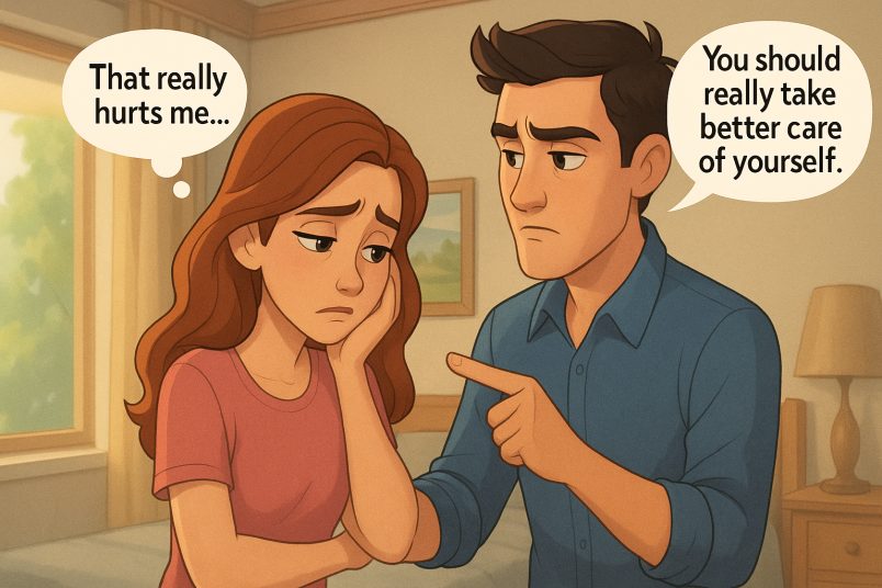 Man giving excuses to breakup