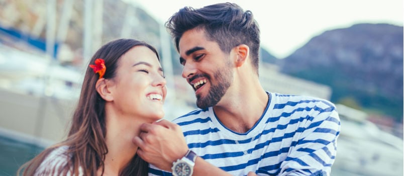 Young couple enjoying summer time