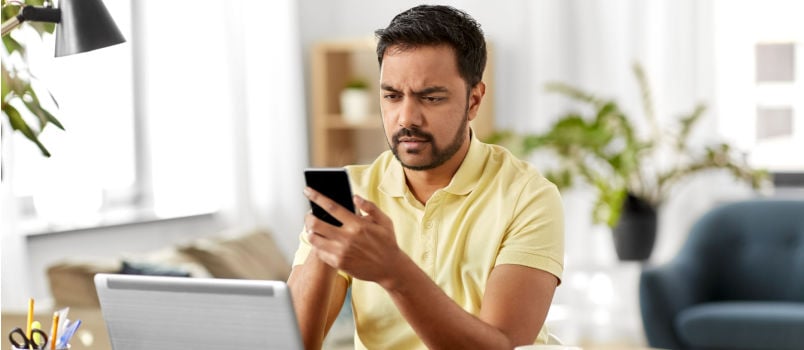 Man looking at phone