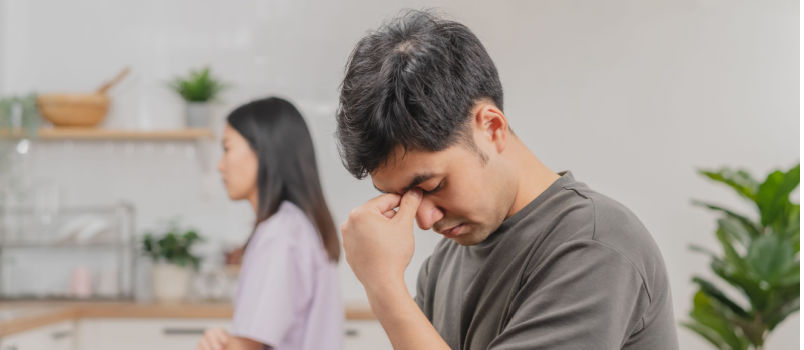 Depressed young couple