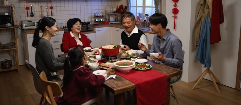 Happy family having fun together