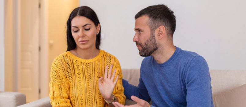 Young man saying sorry