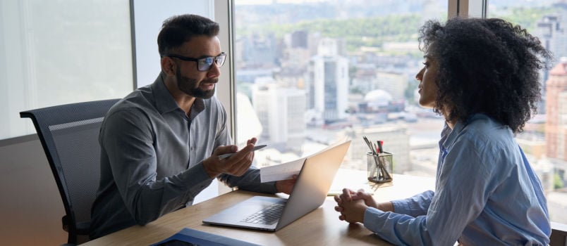 Business man having meeting