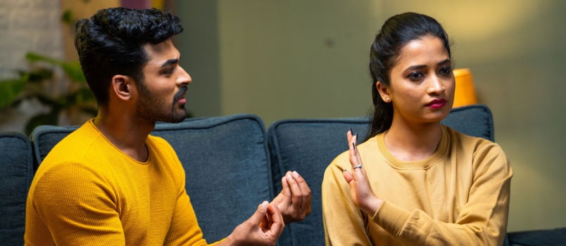 Wife saying no to husband