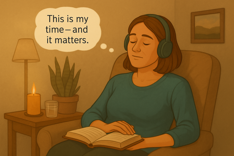 Woman listening music