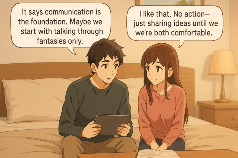 Couple Reading at Home