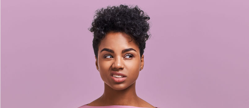 African woman looking depressed