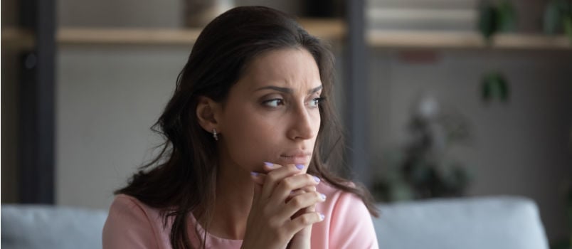 Worried young woman