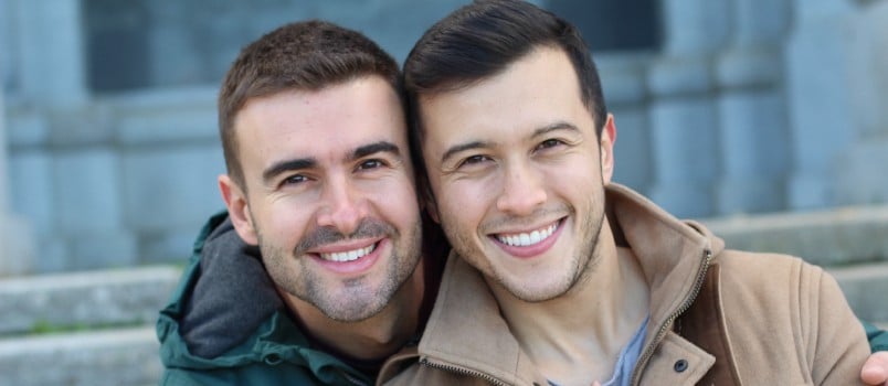 Happy married gay couple