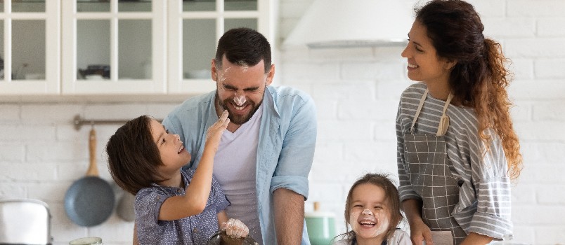 Happy family enjoying time together 