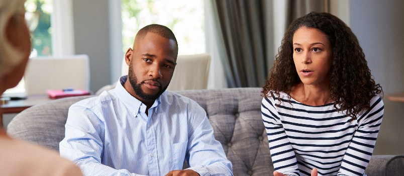 Young couple having marriage counselling