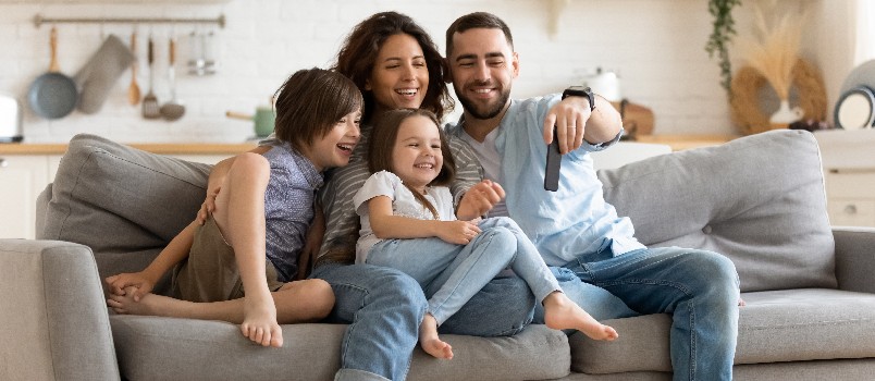 Happy family spending time together