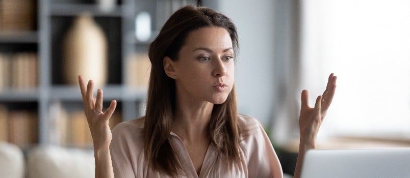 Young frustrated woman