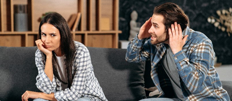 Man shouting on woman