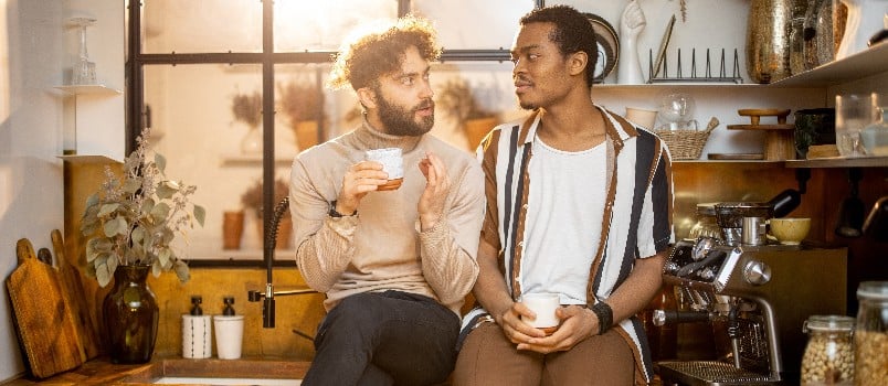 Two guys with different ethnicity