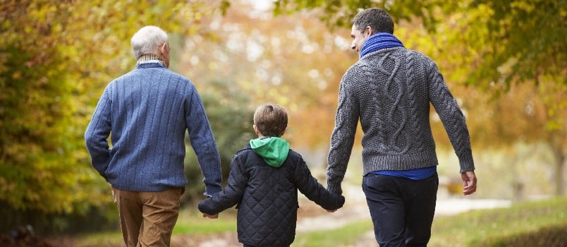 Rare view of multiple generation