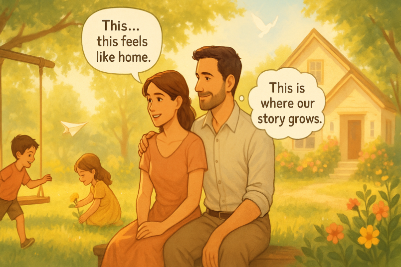 Couple thinking about future