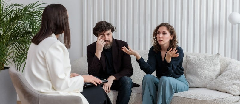 Couple having counselling session